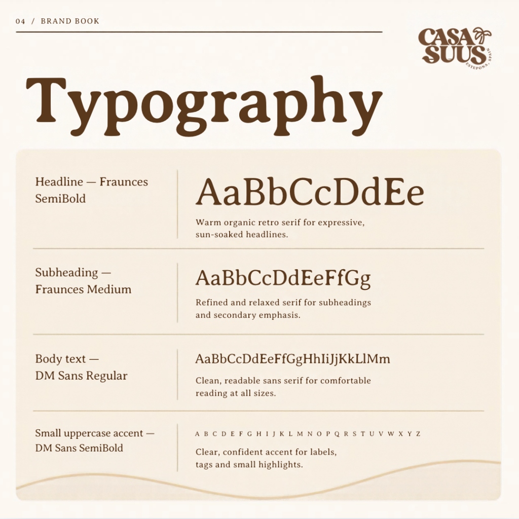 Casa Suus Typografie